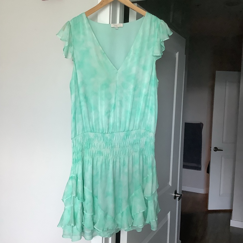 Ramy Brook pastel Green Summer Dress. 12